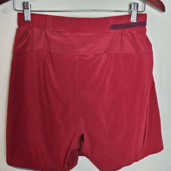Lululemon “Surge Short 6” Inseam with Liner Shorts Men’s Red Size Small - Picture 2 of 4
